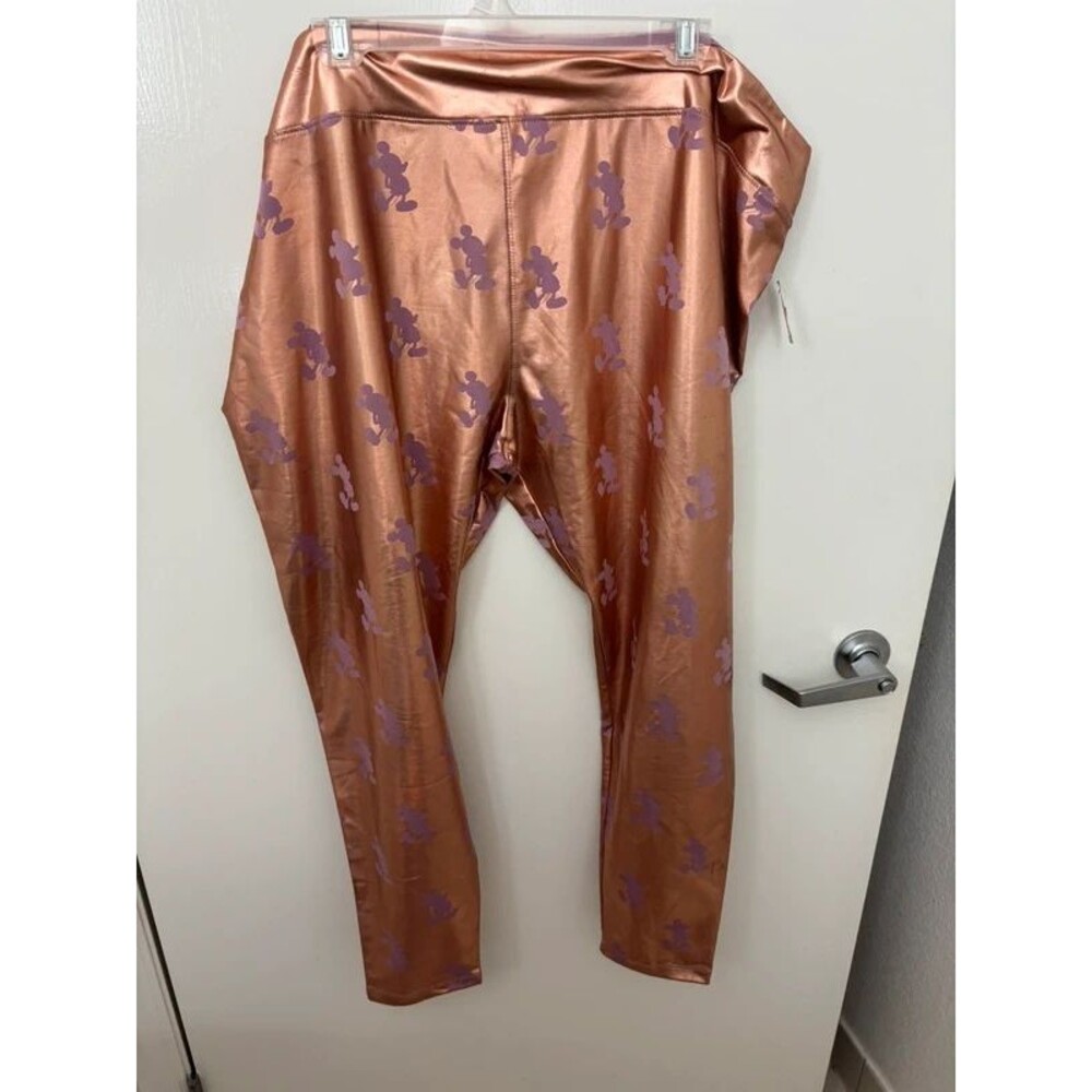 Disney Walt Disney World 50th Anniversary Rose Gold Leggings NWT 3XL